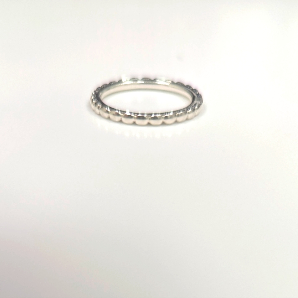 Sterling Silver Stackable Beaded Ring